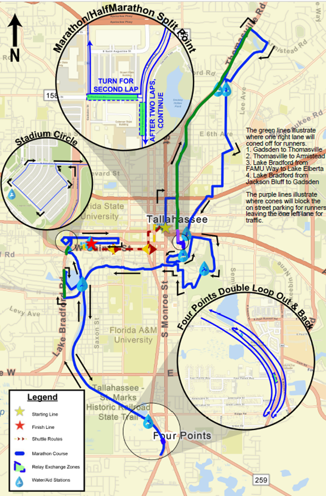 map of the road closures